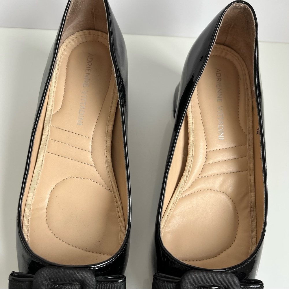 Adrienne Vittadini Black Patent Block Heel Size 7 - Picture 5 of 12